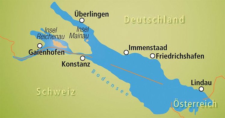 Zájezd Schiff Konstanz ***+ - Bodamské jezero / Konstanz - Mapa
