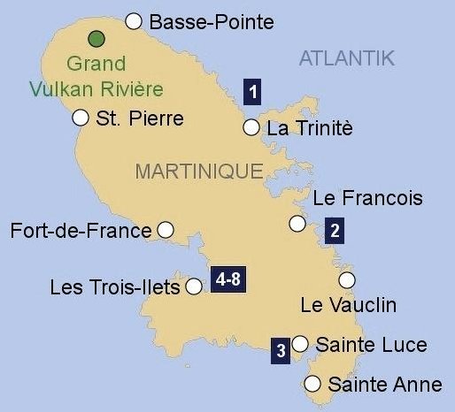 Zájezd Villa Melissa *** - Martinik / Les Trois-Îlets - Mapa