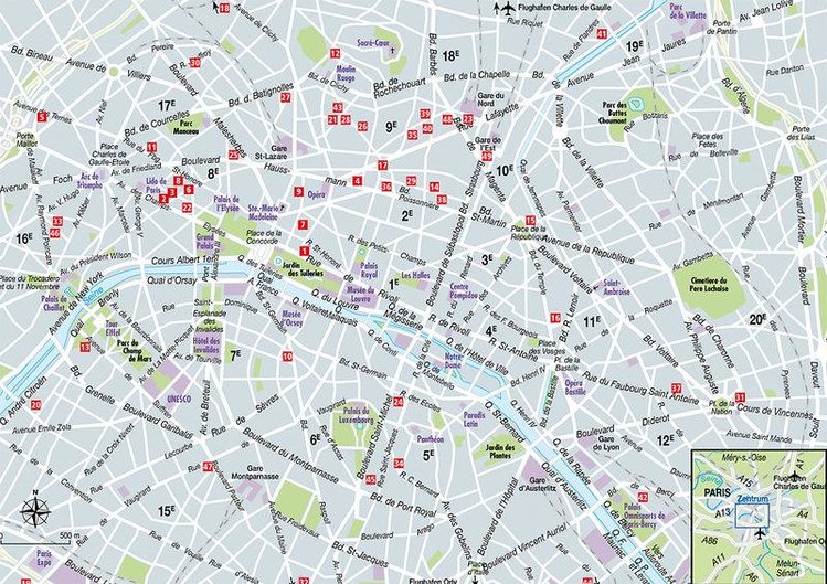 Zájezd Andre Latin *** - Paříž a okolí / Paříž - Mapa
