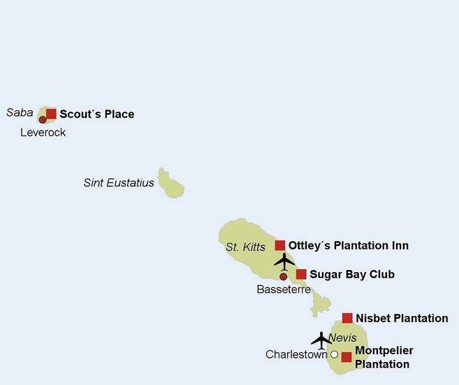 Zájezd Sugar Bay Club Suites & Hotel *** - Svatý Kryštof a Nevis / Svatý Kryštof - Mapa