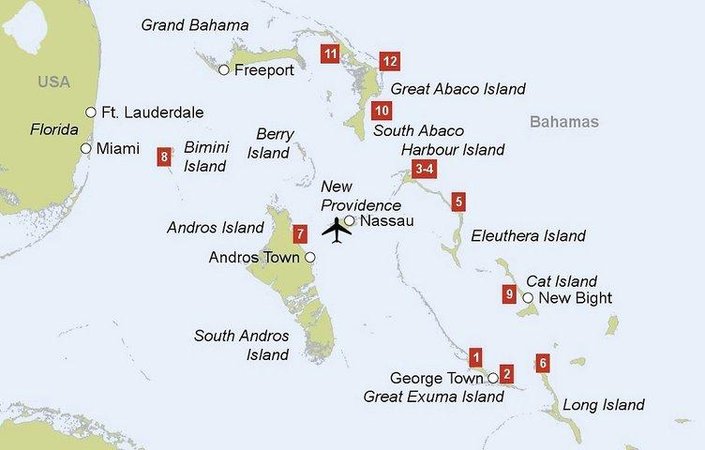 Zájezd Hope Town Harbour Lodge **** - Bahamy / Abaco - Mapa