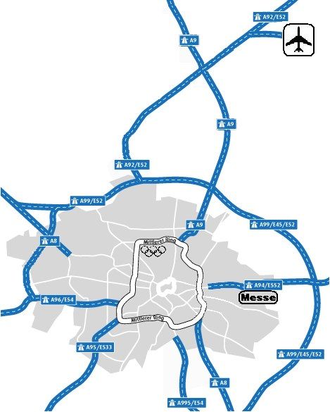 mapa Mnichov
