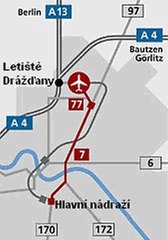 Letiště Drážďany - městská doprava