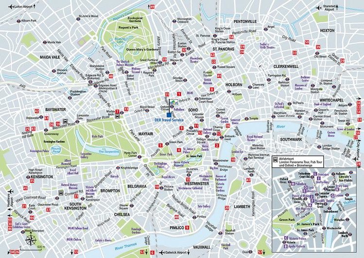 Zájezd Westland Hotel *** - Anglie / Londýn - Mapa