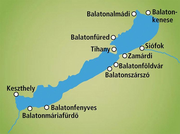 Zájezd Lido *** - Balaton / Balatonfüred - Mapa