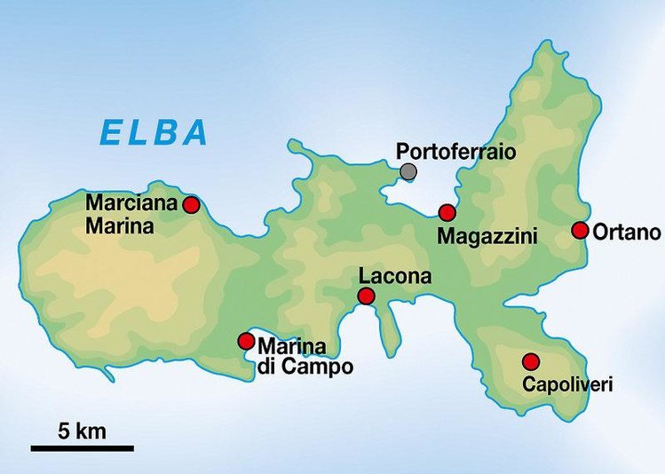 Zájezd Montecristo **** - ostrov Elba / Marina di Campo - Mapa