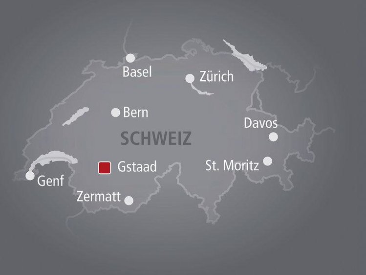 Zájezd GSTAAD PALACE ****** - Bern a okolí / Gstaad - Mapa
