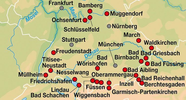 Zájezd Landhotel Alte Post ***+ - Černý les / Müllheim (Baden) - Mapa