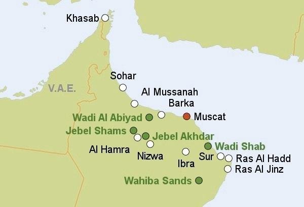 Zájezd Al Diyar Hotel ** - Omán / Nizwa - Mapa