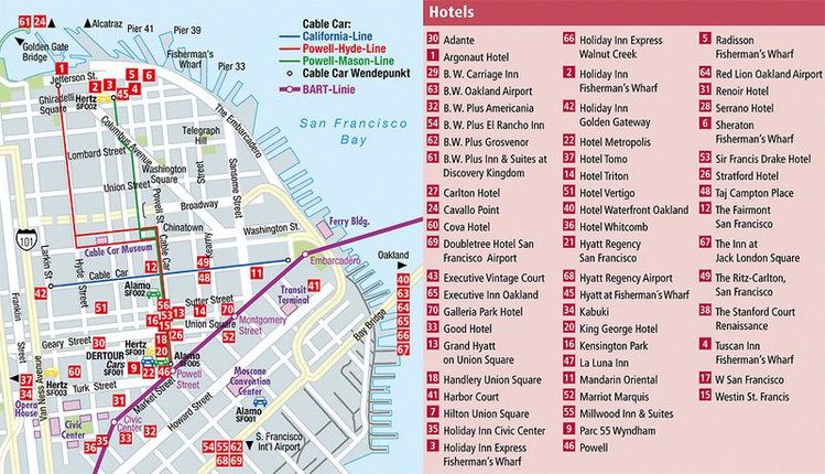 Zájezd Taj Campton Place ***** - San Francisco / San Francisco - Mapa