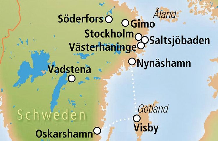 Zájezd Gimo Herrgård **** - Švédsko / Gimo - Mapa